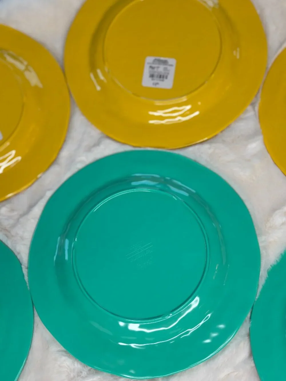 Pier 1 Imports Carmelo 6 Melamine Crackle Glaze Distressed Luncheon Plates-NWT